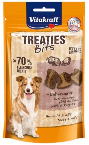 vitakraft dog treaties bits - smaczne kawałki - wątroba 120g [2328807] 