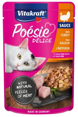 vitakraft poesie deli sauce indyk saszetka 85g karma mokra dla kota