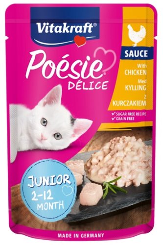 vitakraft poesie deli sauce junior kurczak saszetka 85g karma mokra dla kota