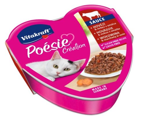 vitakraft poesie sos wołowina z marchewką tacka 85g karma mokra dla kota