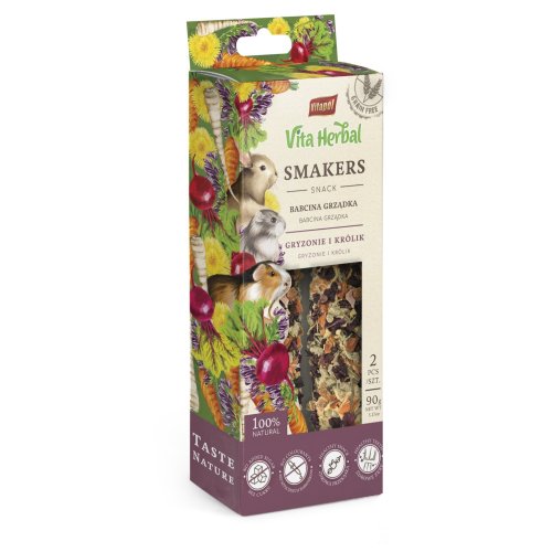 vitapol vita herbal smakers babcina grządka dla gryzoni i królika 2szt 90g [4340] 