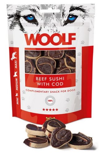 woolf beef sushi with cod 100g 