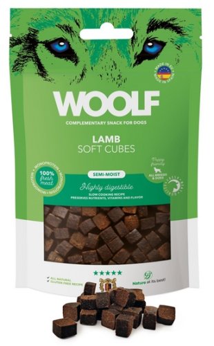 woolf soft cubes monoprotein lamb 100g 