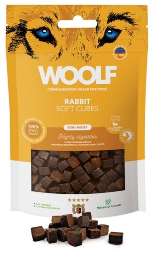 woolf soft cubes monoprotein rabbit 100g 