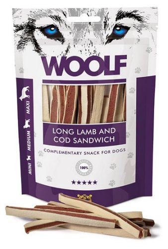 woolf soft lamb & cod sandwich long 100g 